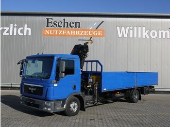 Valníkový/ plošinový nákladný automobil MAN TGL 12.180 BL, HIAB 099 E-3, 1.Hand, UVV 11/21