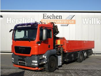 Valníkový/ plošinový nákladný automobil MAN TGS 26.360 6x2-2, Palfinger PK 15500 Funk, Klima