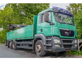 Valníkový/ plošinový nákladný automobil MAN TGS 26.400 6x2-2 BL Pritsche Hiab Kran XS 166 K-2PRO