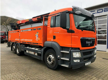 Valníkový/ plošinový nákladný automobil MAN TGS 26.400 6x2 Pritsche Kran Palfinger PK 21001L