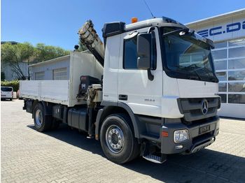 Valníkový/ plošinový nákladný automobil Mercedes-Benz ACTROS 1844 4x2 EURO5 Pritsche Kran HIAB 6,3 Ton