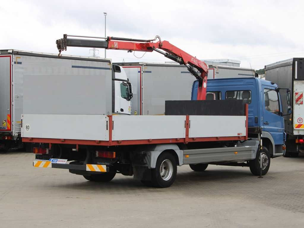 Valníkový/ Plošinový nákladný automobil Mercedes-Benz ATEGO 1018, EURO 3, CRANE FASSI F40A.21