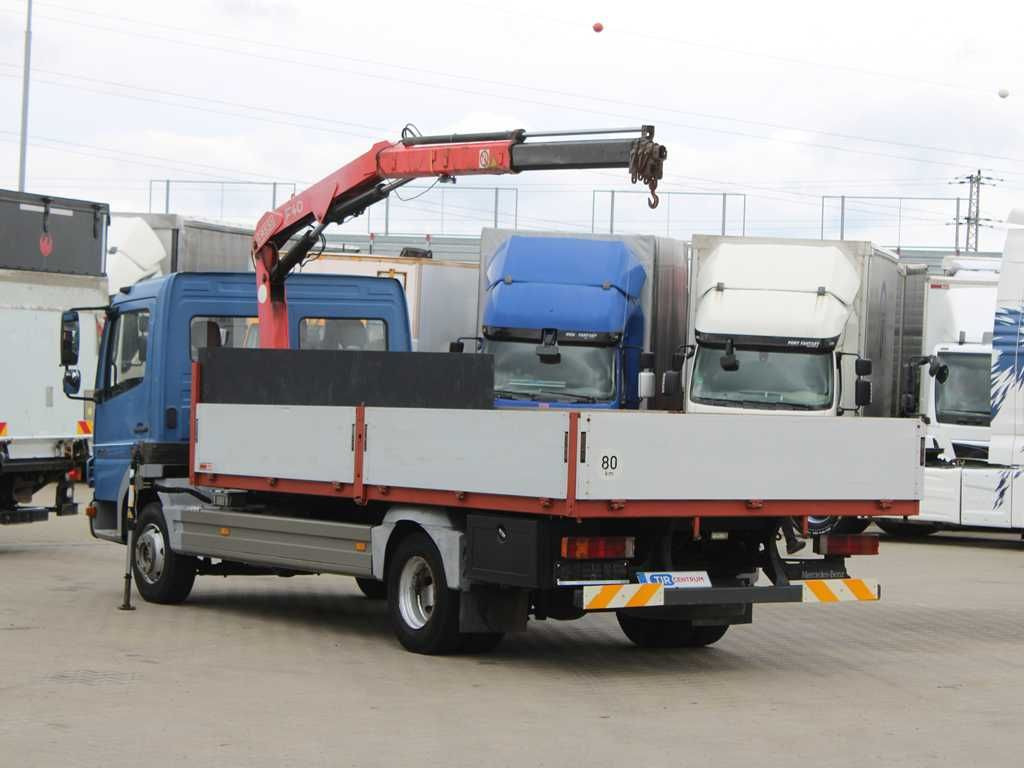 Valníkový/ Plošinový nákladný automobil Mercedes-Benz ATEGO 1018, EURO 3, CRANE FASSI F40A.21