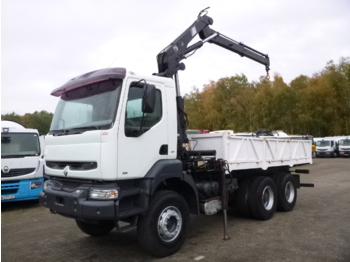 Valníkový/ plošinový nákladný automobil Renault Kerax 350 6x4 + Hiab 110-1
