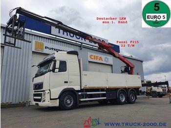 Valníkový/ Plošinový nákladný automobil, Auto s hydraulickou rukou Volvo FH 12-430 Fassi F215 22T/M 1.Hand Deutscher LKW: obrázok 1