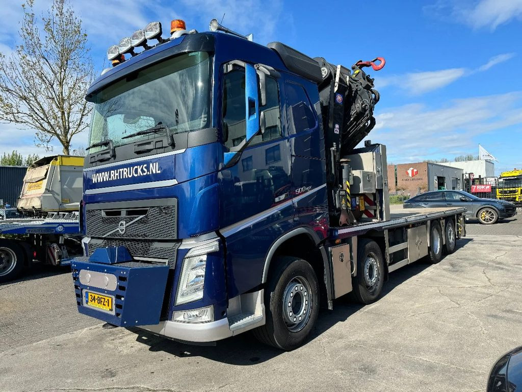 Valníkový/ Plošinový nákladný automobil, Auto s hydraulickou rukou Volvo FH 500 8X2 EURO 6 + HMF 8520-O-K6 + REMOTE CONTR: obrázok 11