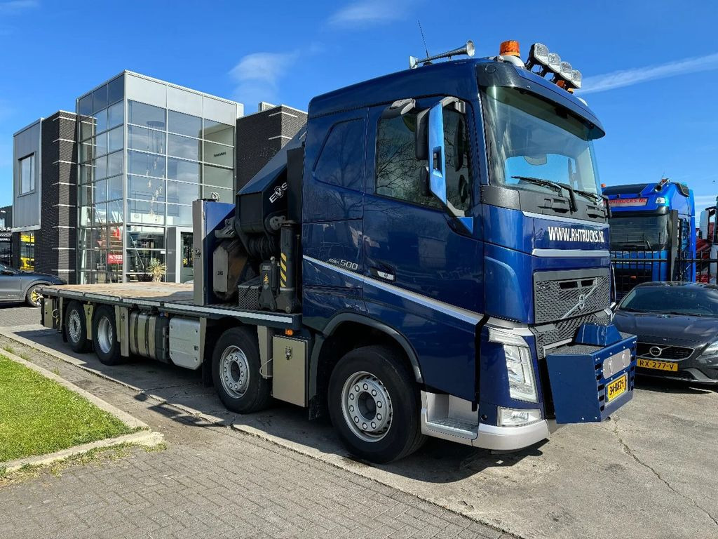 Valníkový/ Plošinový nákladný automobil, Auto s hydraulickou rukou Volvo FH 500 8X2 EURO 6 + HMF 8520-O-K6 + REMOTE CONTR: obrázok 12