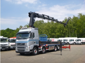 Valníkový/ Plošinový nákladný automobil, Auto s hydraulickou rukou Volvo FH 520 8x2 + Hiab 700 E-6 + jib: obrázok 1