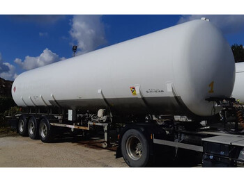 Cisternový náves Burg Gas trailer 54500 liters (27 ton) 3 assen Gas, LPG, GPL, GAZ, Propane, Butane ID 3.129.  Tankcode P25BN with counter: obrázok 1
