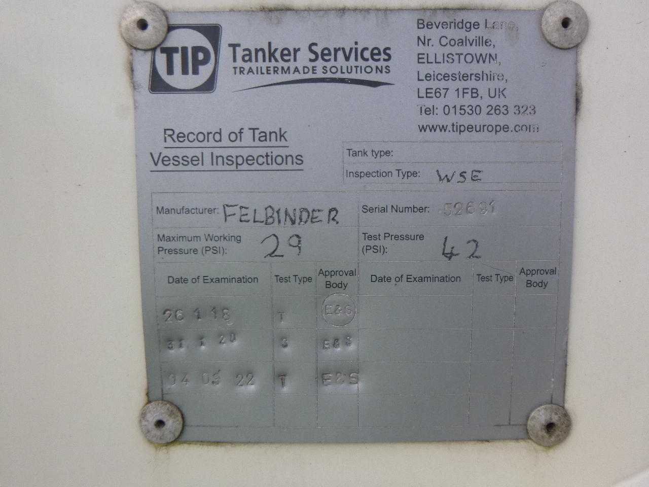 Cisternový náves na prepravu múky Feldbinder Powder tank alu 40 m3 / 1 comp: obrázok 34