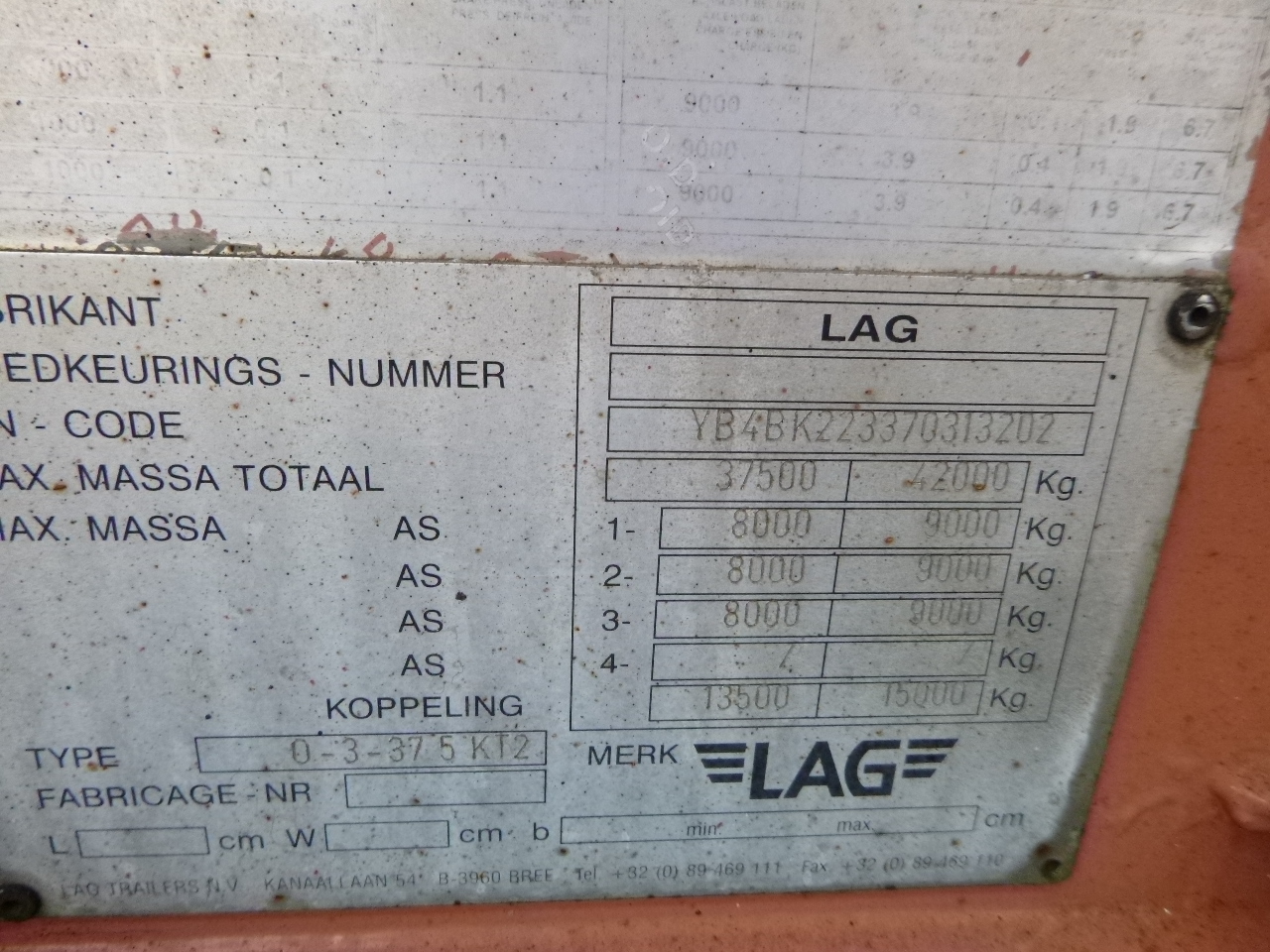 Cisternový náves na prepravu múky L.A.G. Powder tank alu 60.5 m3 (tipping): obrázok 14
