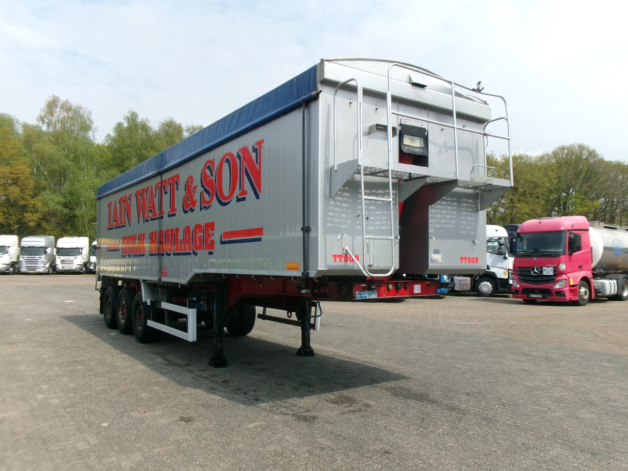 Náves sklápěcí Montracon Tipper trailer alu 55 m3 + tarpaulin: obrázok 2