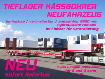 Kässbohrer LB3E / verbreiterbar /lenkachse / 6,5 m AZB NEU - Plošinový/ Valníkový náves