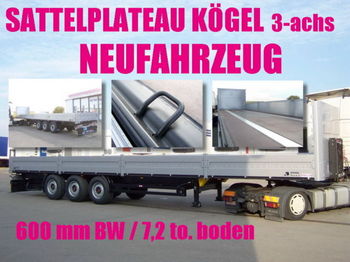Kögel SN 24 / PLATEAU / plattform / baustoffe / STAHL - Plošinový/ Valníkový náves