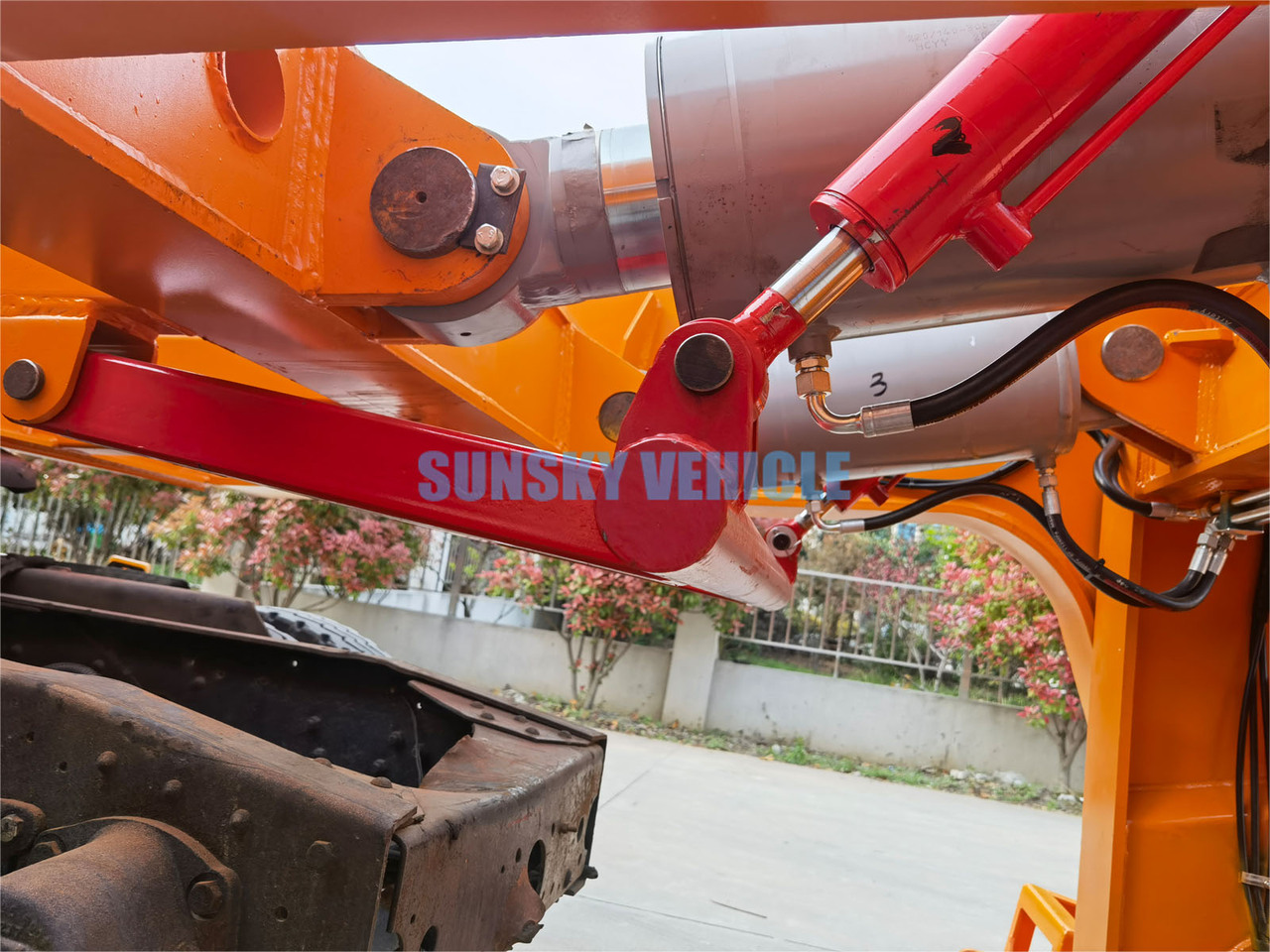 Nový Náves podvalník na prepravu ťažké stroje SUNSKY 3 Axle 70 Tons detachable gooseneck lowbed trailer: obrázok 9