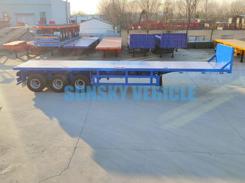 Nový Plošinový/ Valníkový náves na prepravu sypký materiál SUNSKY 40FT 3 axle flatbed trailer: obrázok 3