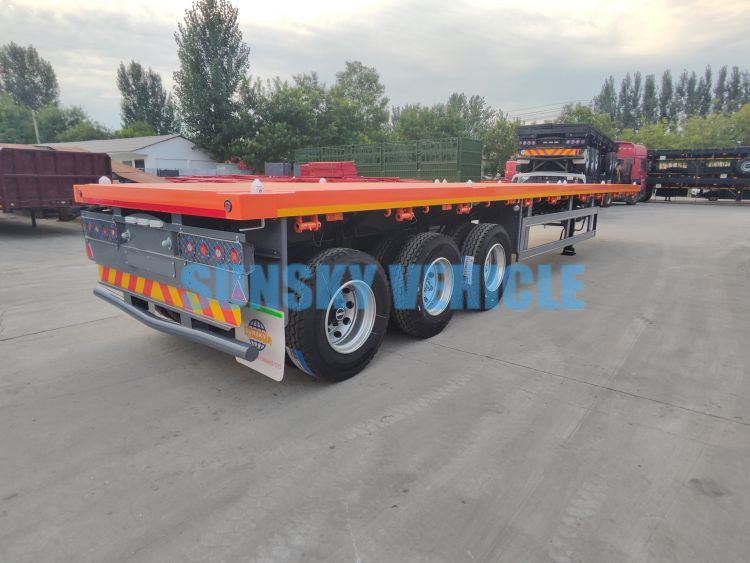 Nový Plošinový/ Valníkový náves na prepravu sypký materiál SUNSKY 40FT 3 axle flatbed trailer: obrázok 6