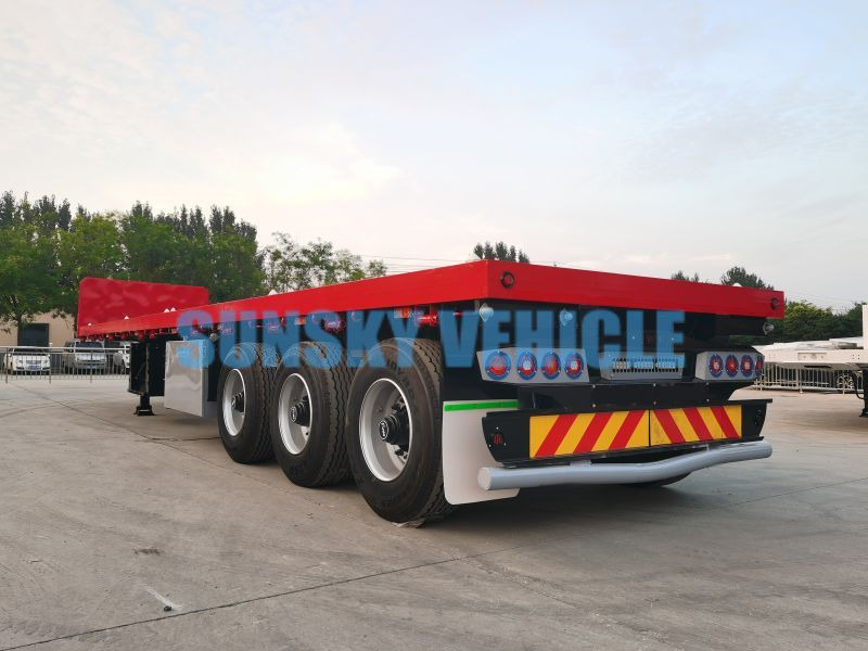 Nový Plošinový/ Valníkový náves na prepravu sypký materiál SUNSKY 40FT 3 axle flatbed trailer: obrázok 9