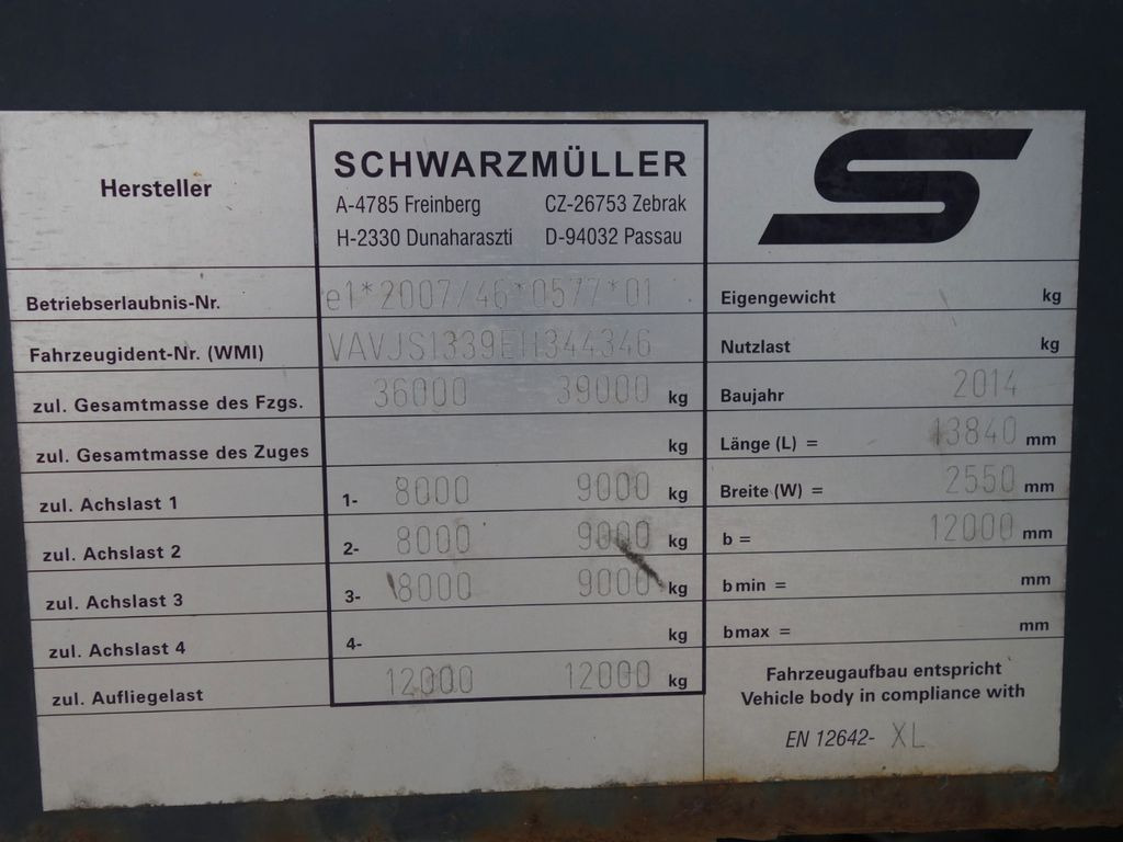 Plachtový náves Schwarzmüller SPA 3/E Standard, Liftachse, Joloda,TOP Zustandt: obrázok 17