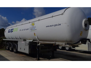 Cisternový náves Van Hool Gas trailer 54280 liters (27.1 ton) 3 assen Gas, LPG, GPL, GAZ, Propane, Butane ID 3.131.  Tankcode P25BN with counter: obrázok 1