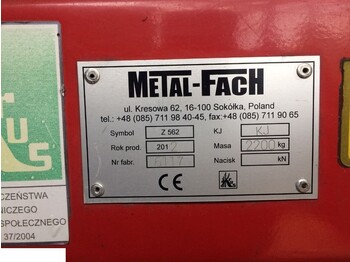  Prasa Sipma Metal Fach 2012 rok Z562 - Lis na okrúhle balíky