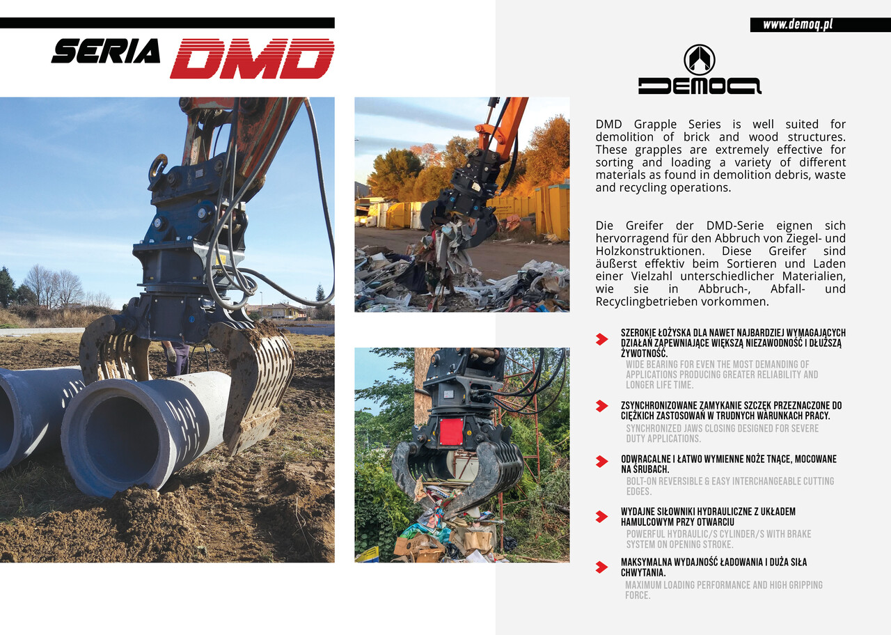 Nový Drapák pre Stavebné stroje DEMOQ DMD 210 S Hydraulic Polyp -grab 1285 kg: obrázok 4