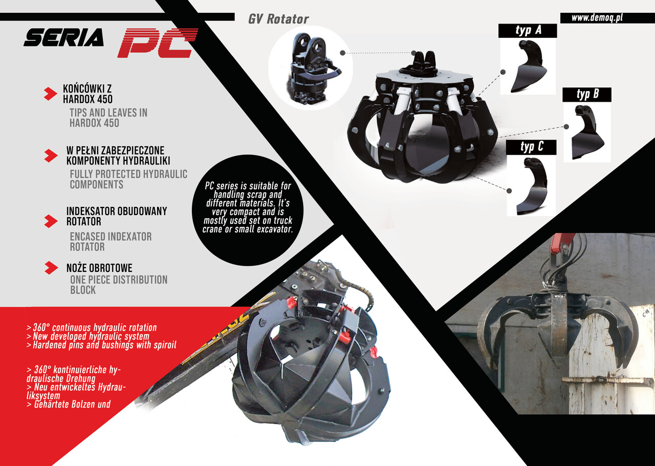 Nový Drapák pre Stavebné stroje DEMOQ PC250 Hydraulic Polyp -grab: obrázok 4