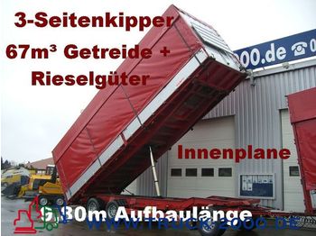 KEMPF 3-Seiten Getreidekipper 67m³   9.80m Aufbaulänge - Cisternový príves