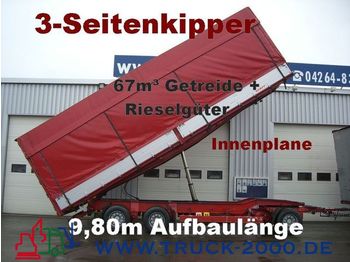 KEMPF 3-Seiten Getreidekipper 67m³   9.80m Aufbaulänge - Plachtový príves