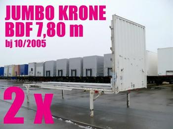 Krone WECHSELBRÜCKE PLATEAU JUMBO 7,80 2 x - Plošinový/ Valníkový príves