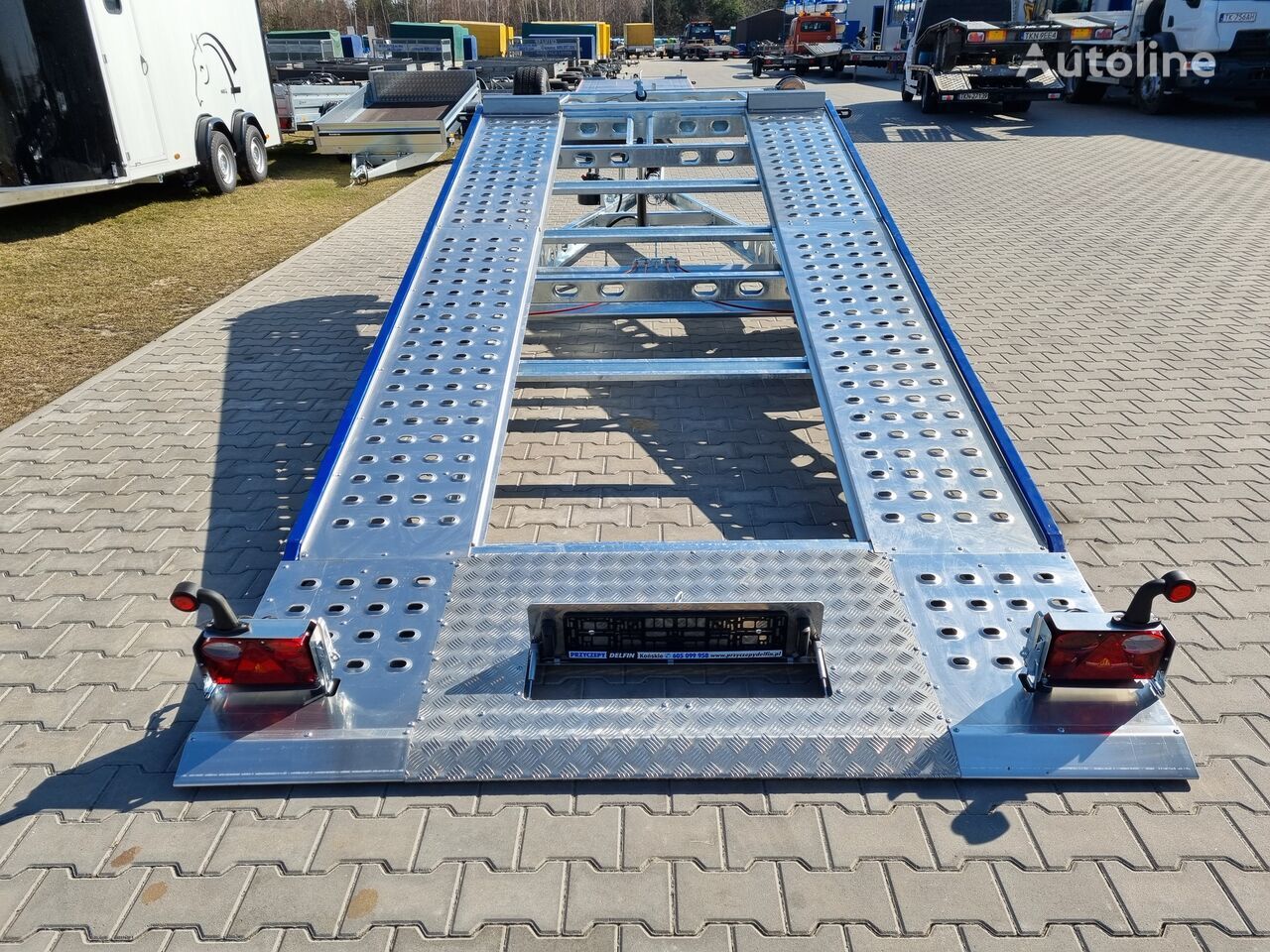 Nový Príves prepravník áut Wiola L27G45P car trailer 2.7t GVW hydraulic lifting 400x204 cm: obrázok 20