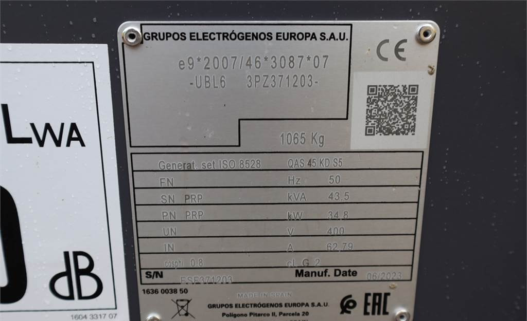 Elektrický generátor Atlas Copco QAS 45 KD S5 Valid inspection, *Guarantee! Diesel,: obrázok 12