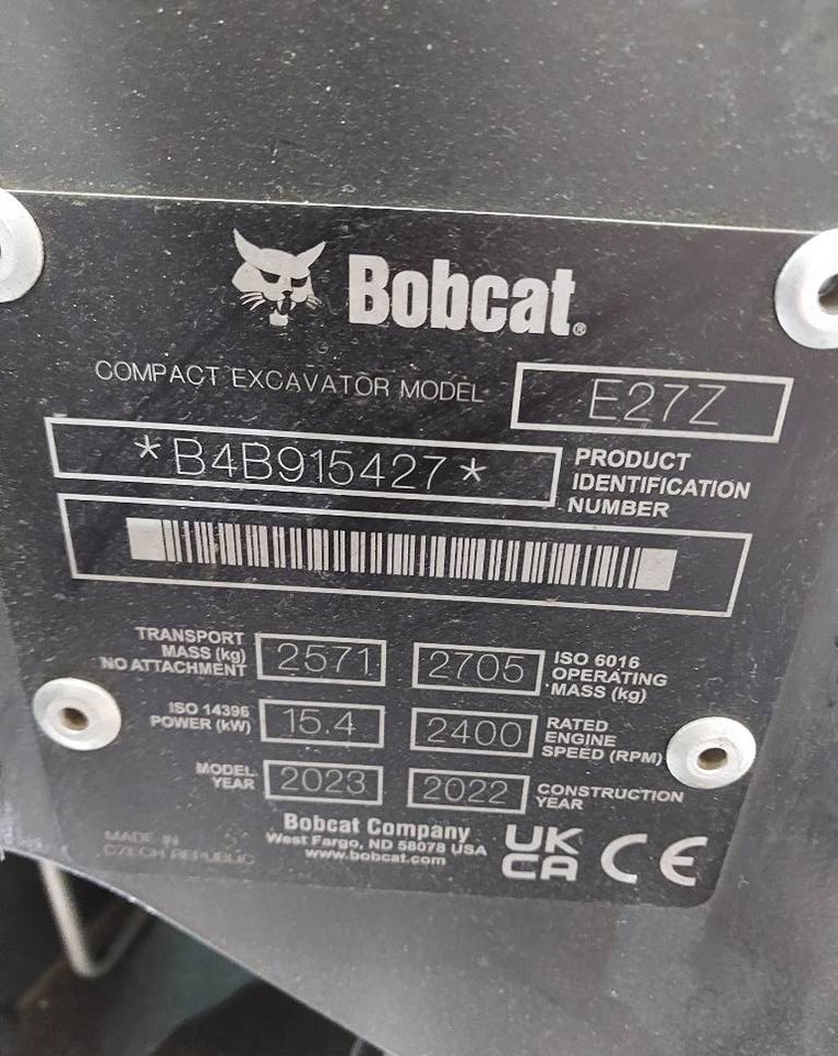 Mini rýpadlo Bobcat E 27 Z: obrázok 5