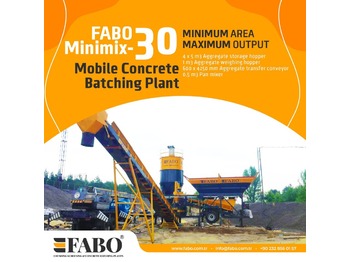 Nový Betonáreň FABO MINIMIX 30 M3/H MOBILE CONCRETE PLANT EASY TRANSPORT: obrázok 1