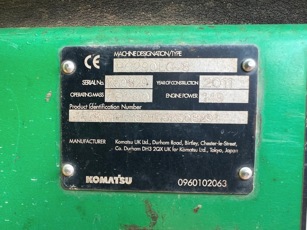 Pásové rýpadlo Komatsu PC290L-C8 Kettenbagger: obrázok 5