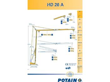 Vežový žeriav Potain HD 26 A: obrázok 1