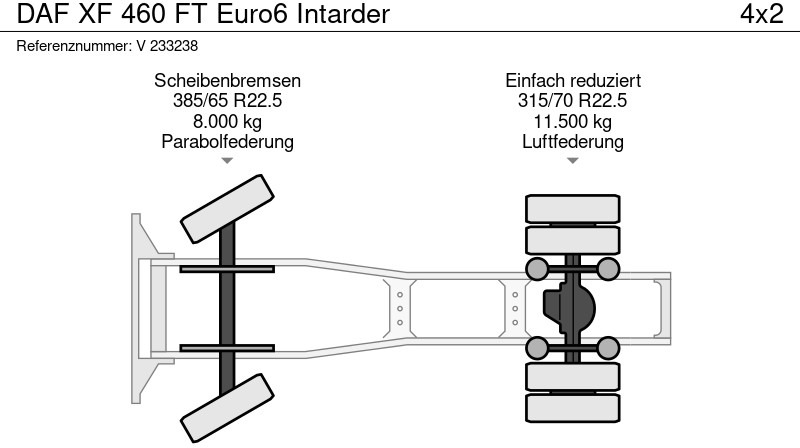 Ťahač DAF XF 460 FT Euro6 Intarder: obrázok 9
