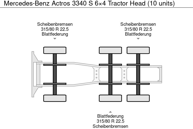 Nový Ťahač Mercedes-Benz Actros 3340 S 6×4 Tractor Head (10 units): obrázok 12