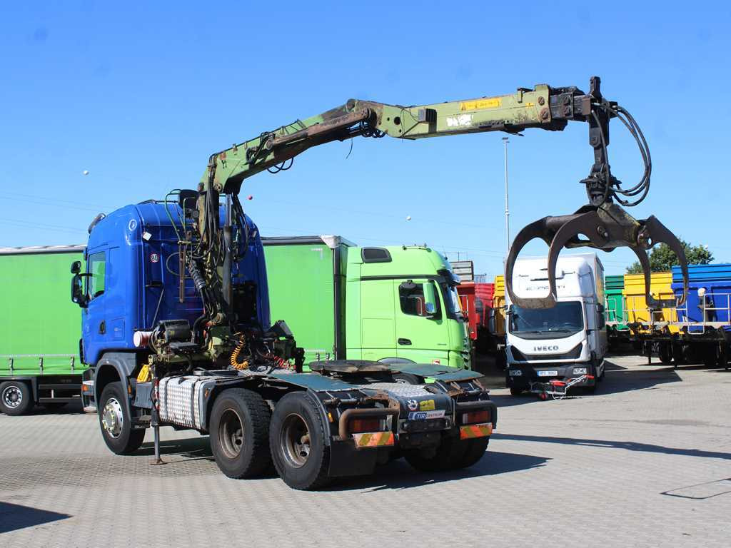 Ťahač Scania R420, 6x4, EURO 3, HYDRAULIC ARM LOGLIFT F135ZT94A, LIGHTS