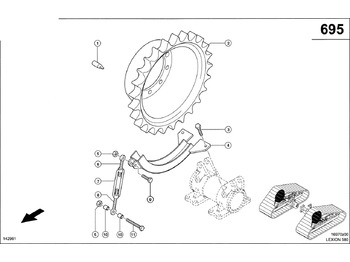 Diely pásového podvozku CLAAS
