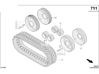 Diely pásového podvozku CLAAS