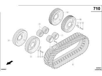 Diely pásového podvozku CLAAS
