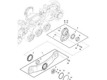Diely pásového podvozku JOHN DEERE