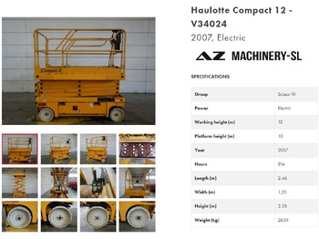 Samohybná plošiny HAULOTTE Compact 12