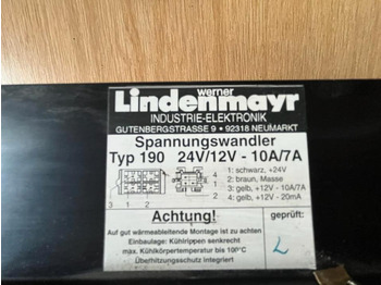 Elektrický systém pre Nákladné auto MAN Spannungswandler LINDENMAYR TYP 190 24V/12V 10A/7A: obrázok 2