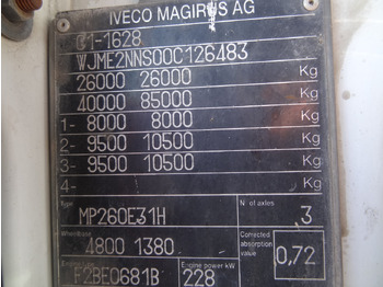 Auto s hydraulickou rukou, Valníkový/ Plošinový nákladný automobil Iveco EuroTrakker 260E31 6X4 Palfinger 36002: obrázok 3