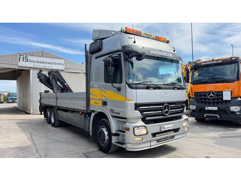 Valníkový/ Plošinový nákladný automobil, Auto s hydraulickou rukou Mercedes-Benz Actros 2541 6x2 stake body - Hiab XS 144 Hipro 17.3M: obrázok 3