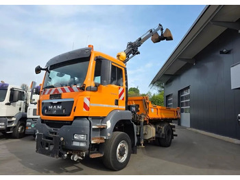 Sklápač MAN TGS 18.320 4x4 – Wywrotka trójstronna Meiller + Kran HIAB | Komunalny | Euro 5: obrázok 4