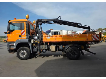 Sklápač MAN TGS 18.320 4x4 – Wywrotka trójstronna Meiller + Kran HIAB | Komunalny | Euro 5: obrázok 5