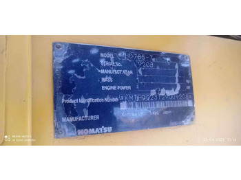 Pevný damper KOMATSU HD785